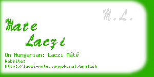 mate laczi business card